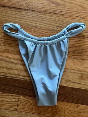 NWT Belle the Label Swim - Light Blue “ash” High-Cut Bikini “Bare” Bottom